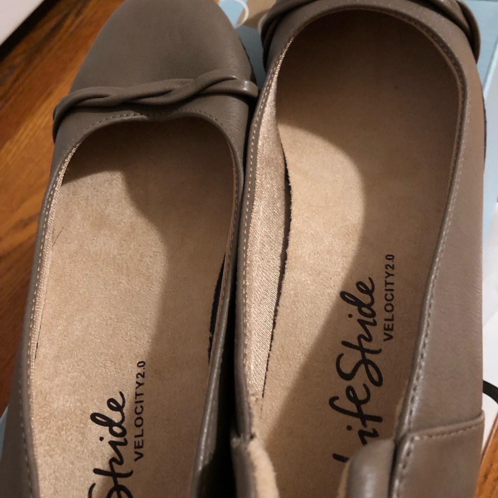 Life Stride Women's Taupe Loafers - Picture 2 of 3